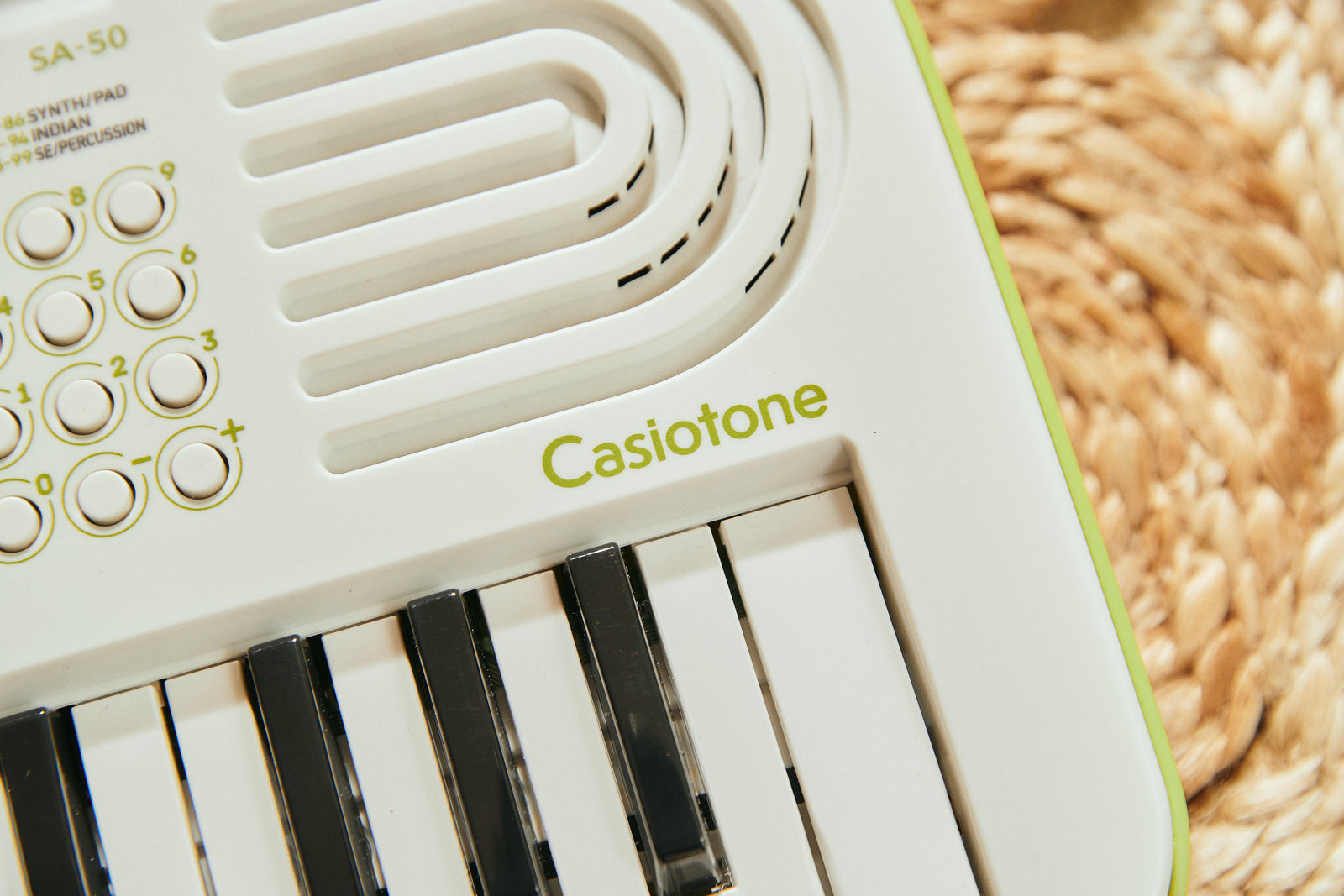 鍵盤楽器 CASIO Casiotone SA-50 SA-50 | White and Green Mini Keyboard for kids | CASIO